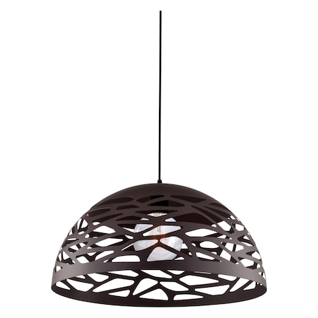 Dainolite 1 Light Pendant, Matte Black Finish, 487054 COR-161P-BK